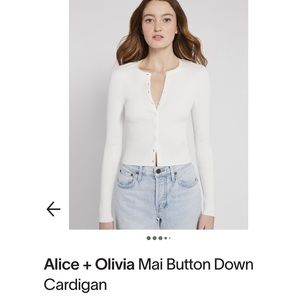 Alice + Olivia Mai Button Down Cardigan